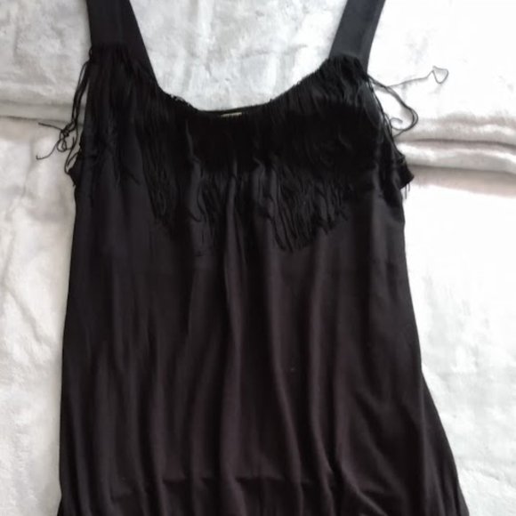 Black tank top with tassle detailing - Picture 1 of 7